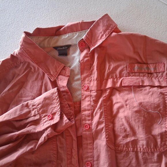 Eddie Bauer Women's large long Sleeve Shirt Moisture wicking upf 50 lightweight - Picture 1 of 8